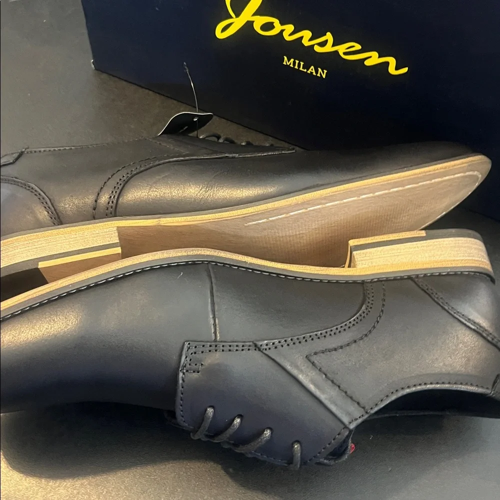 Men’s JOUSEN dress shoes made from Milan, Italy, Leather black color
